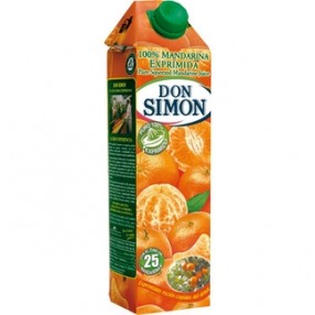 DON SIMON zumo de mandarina exprimida envase 1 L